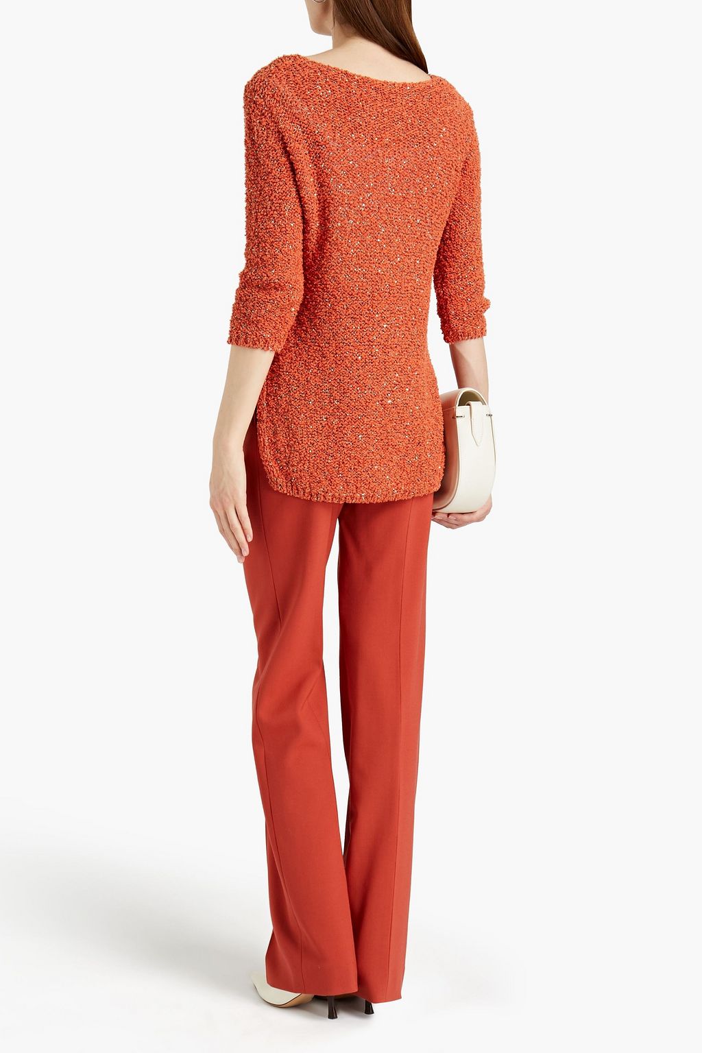 GENTRYPORTOFINO Sequin-embellished cable-knit sweater