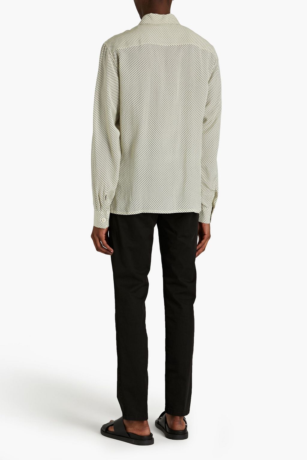 SANDRO Cravate printed Lyocell-blend shirt