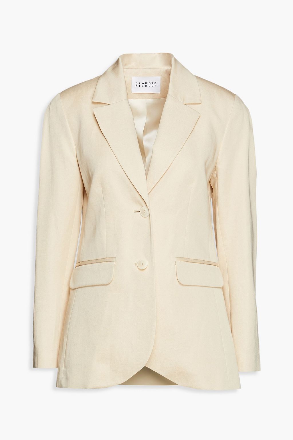 Cream Lyocell and linen-blend twill blazer | CLAUDIE PIERLOT | THE OUTNET