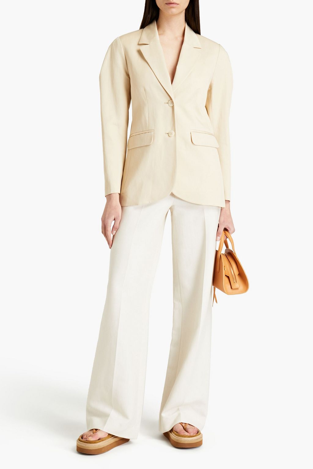 CLAUDIE PIERLOT Lyocell and linen-blend twill blazer