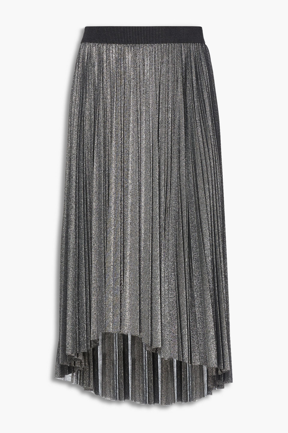 Fabiana Filippi Woman Metallic Jersey Midi Skirt Gunmetal Size 40