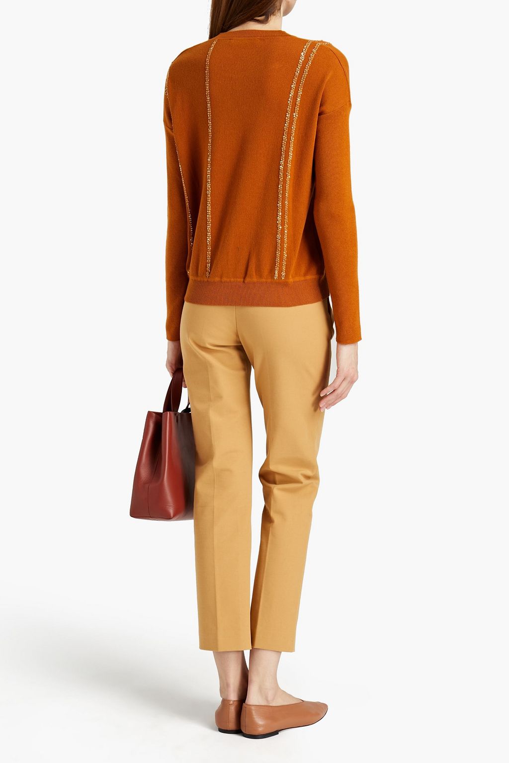 GENTRYPORTOFINO Sequin-embellished cotton and cashmere-blend cardigan
