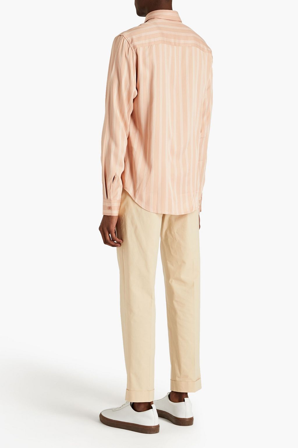 SANDRO Flow striped twill shirt