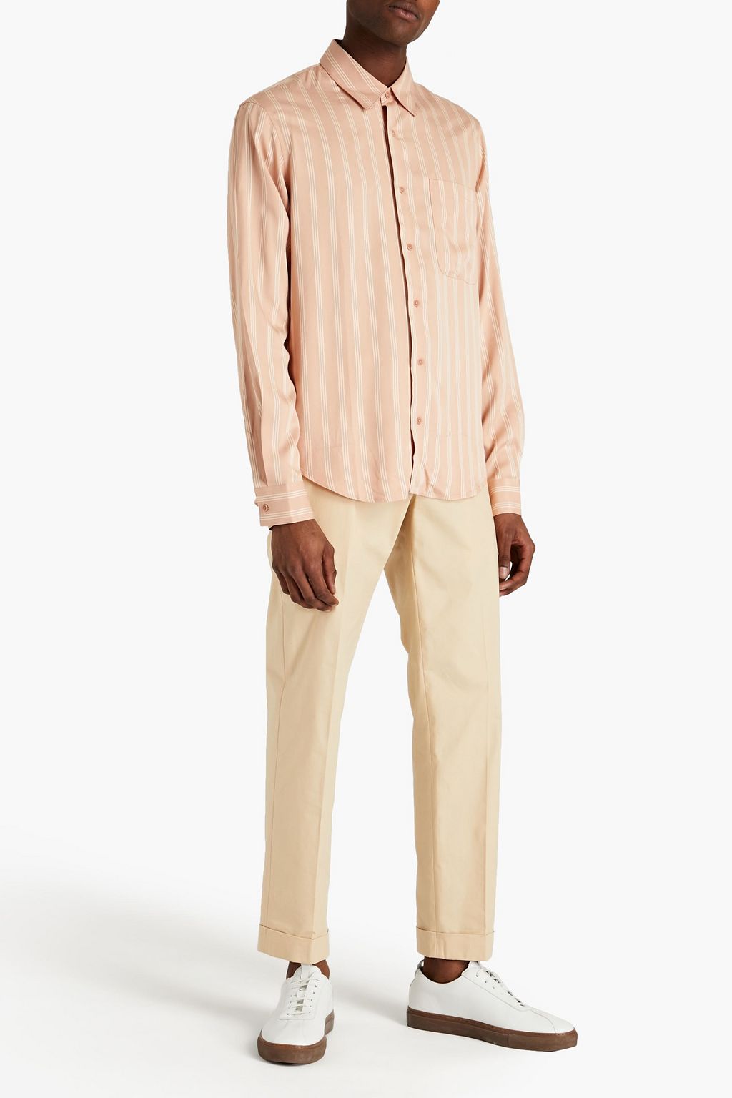 SANDRO Flow striped twill shirt