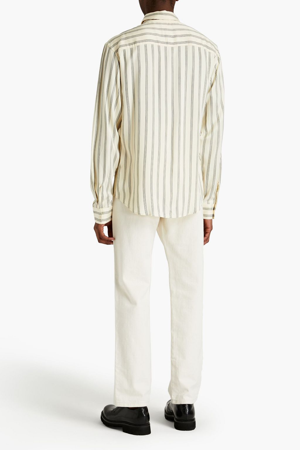 SANDRO Flow striped twill shirt