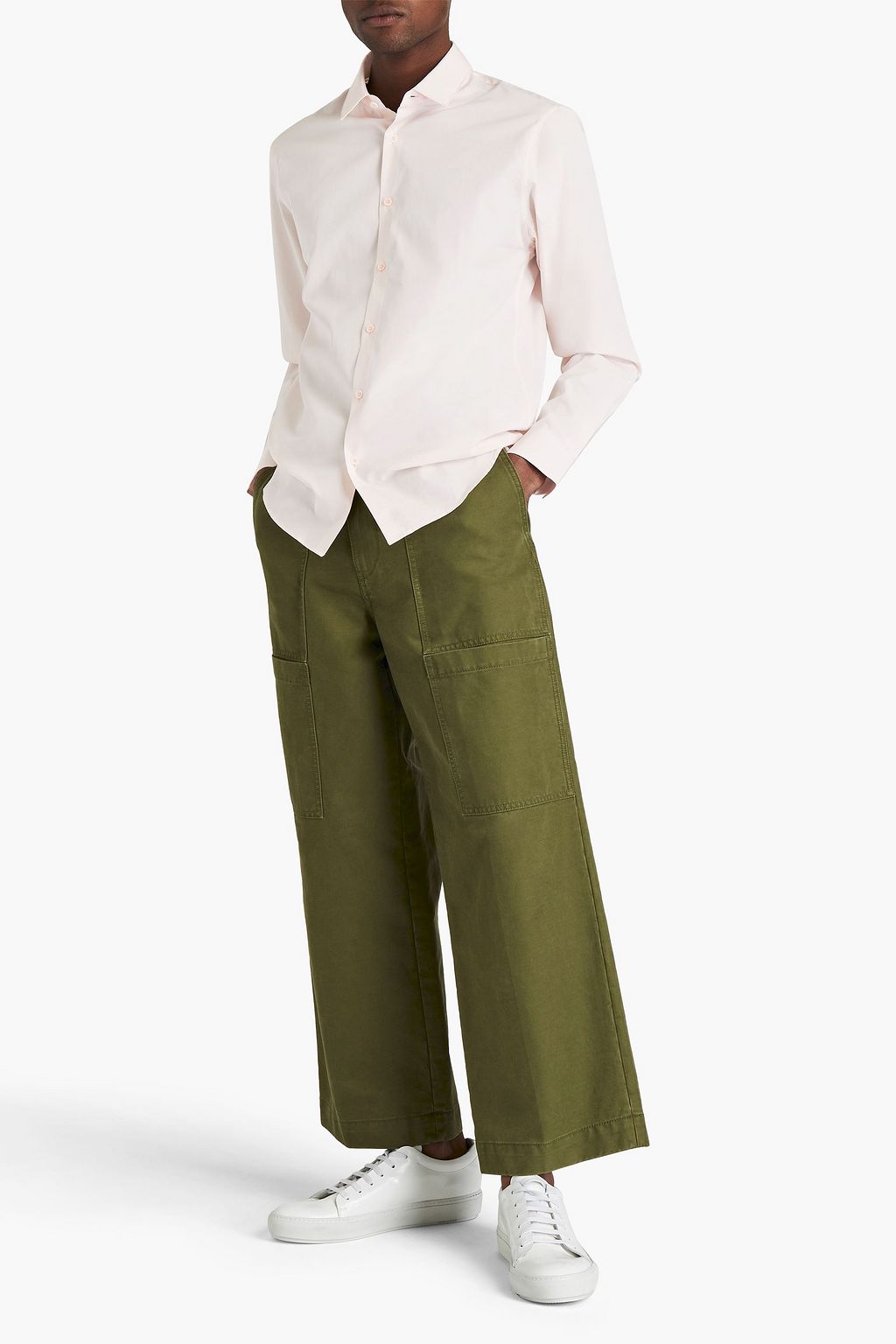 SANDRO Cotton-poplin shirt
