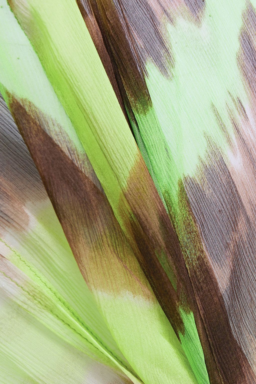 WE ARE LEONE Tie-dyed silk-georgette coverup