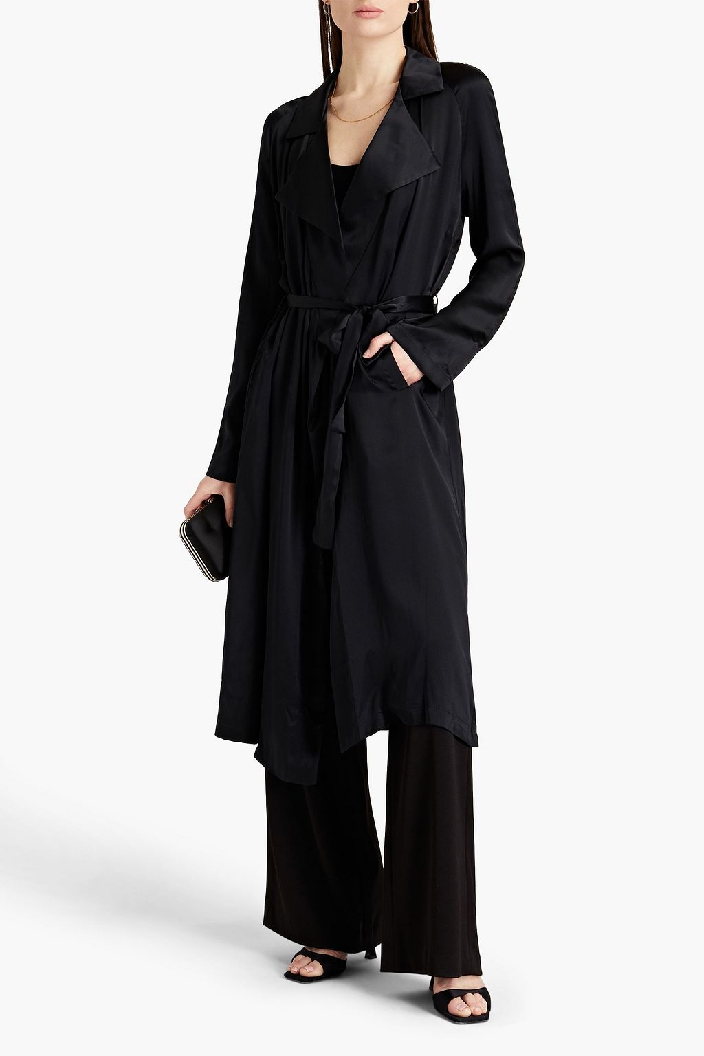 WE ARE LEONE Silk-satin robe