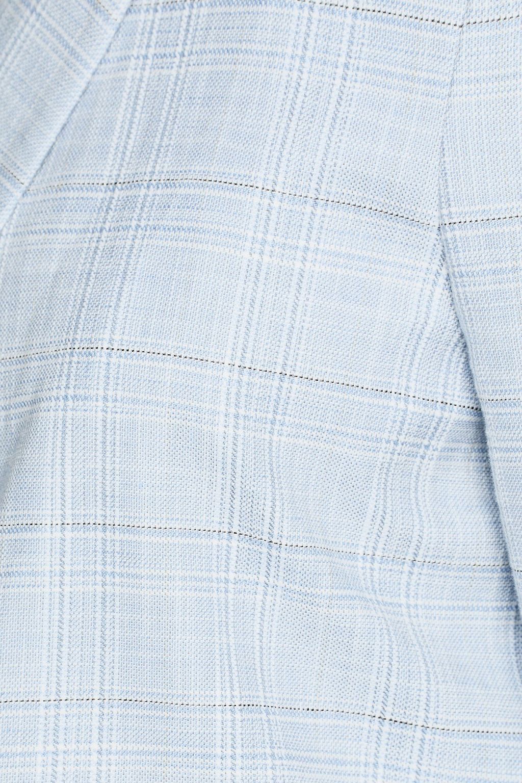 CLAUDIE PIERLOT Victorio double-breasted checked cotton and linen-blend blazer