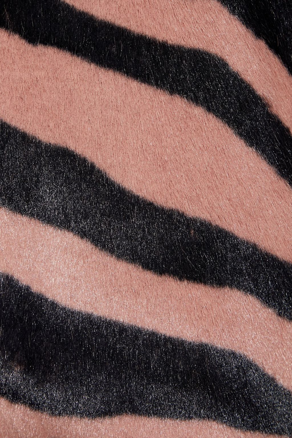 MICHELLE MASON Zebra-print faux fur coat