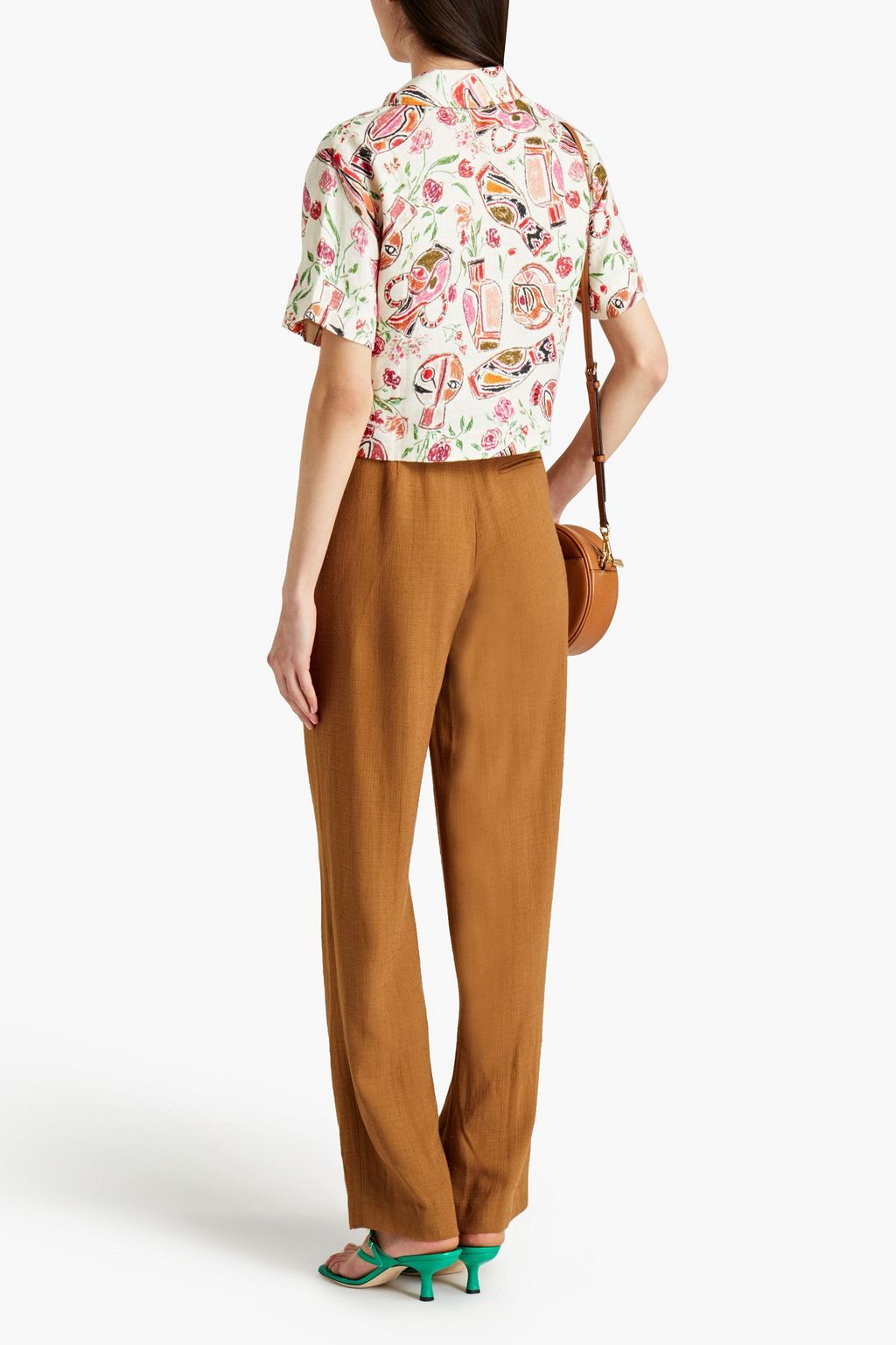 CLAUDIE PIERLOT Paille pleated woven straight-leg pants