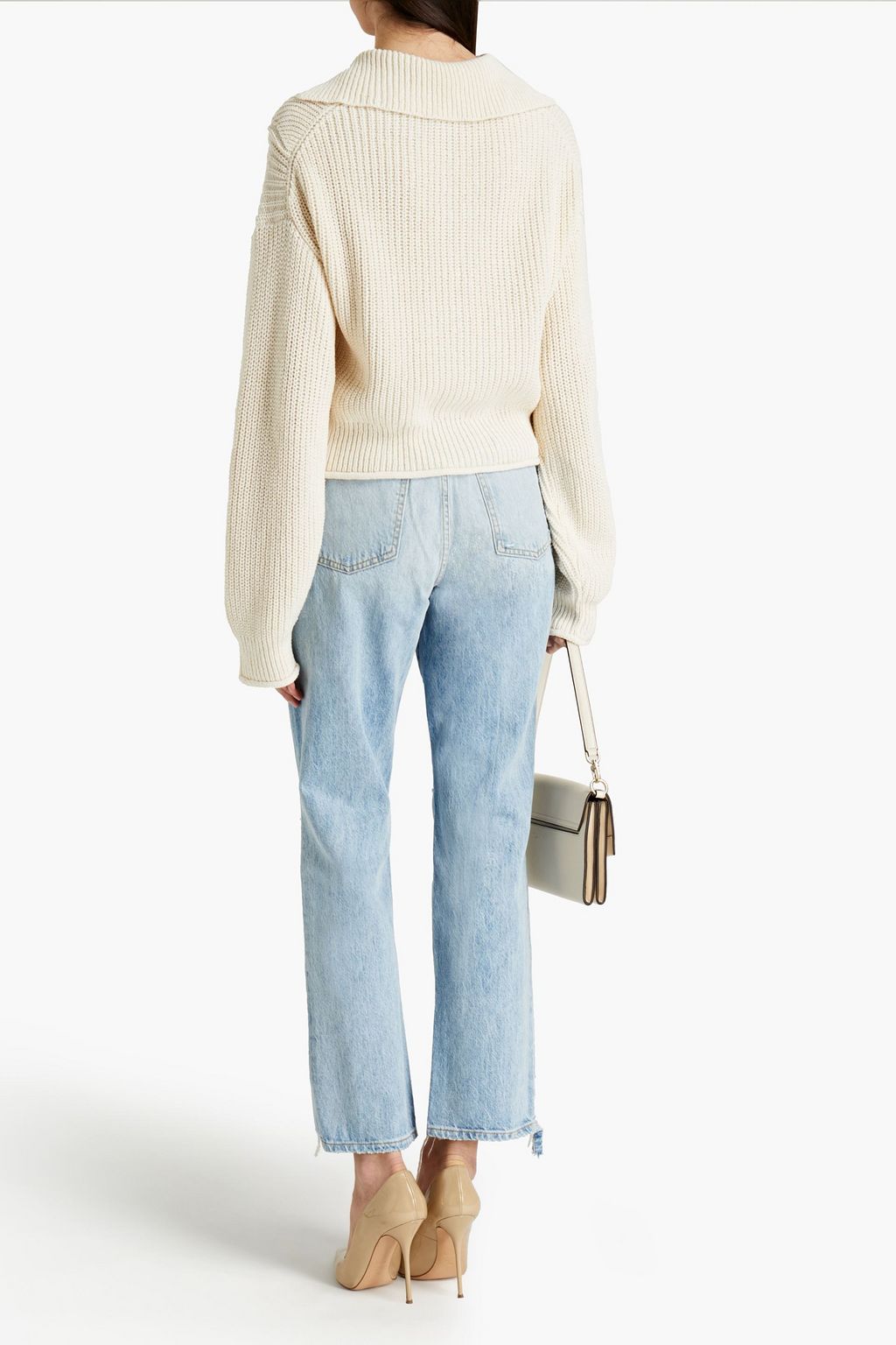 SIMKHAI Ribbed cotton-blend sweater