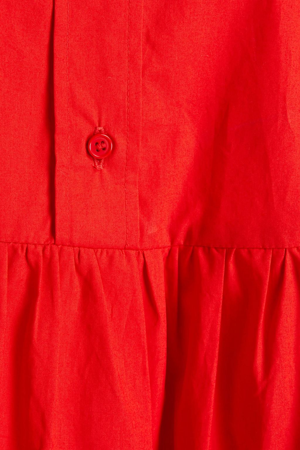 CLAUDIE PIERLOT Gathered cotton-poplin mini dress