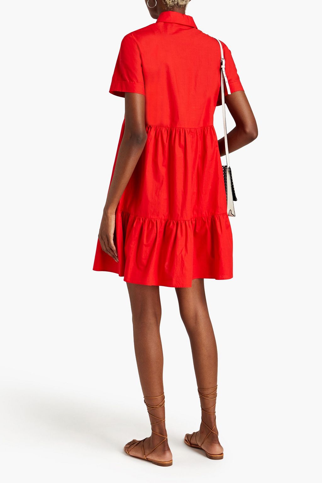 CLAUDIE PIERLOT Gathered cotton-poplin mini dress