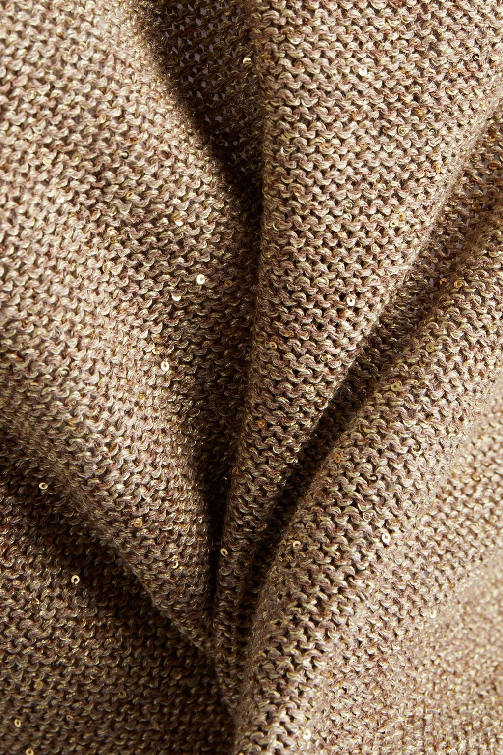 GENTRYPORTOFINO Sequin-embellished metallic linen-blend sweater