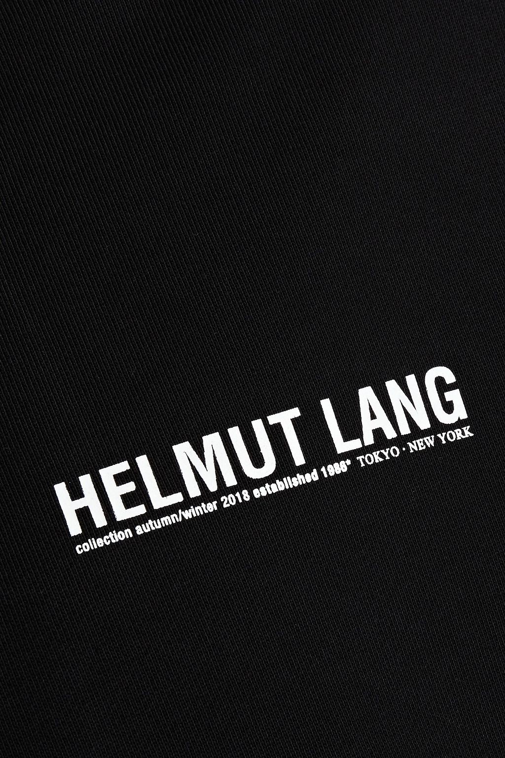 HELMUT LANG Printed French cotton-terry hoodie