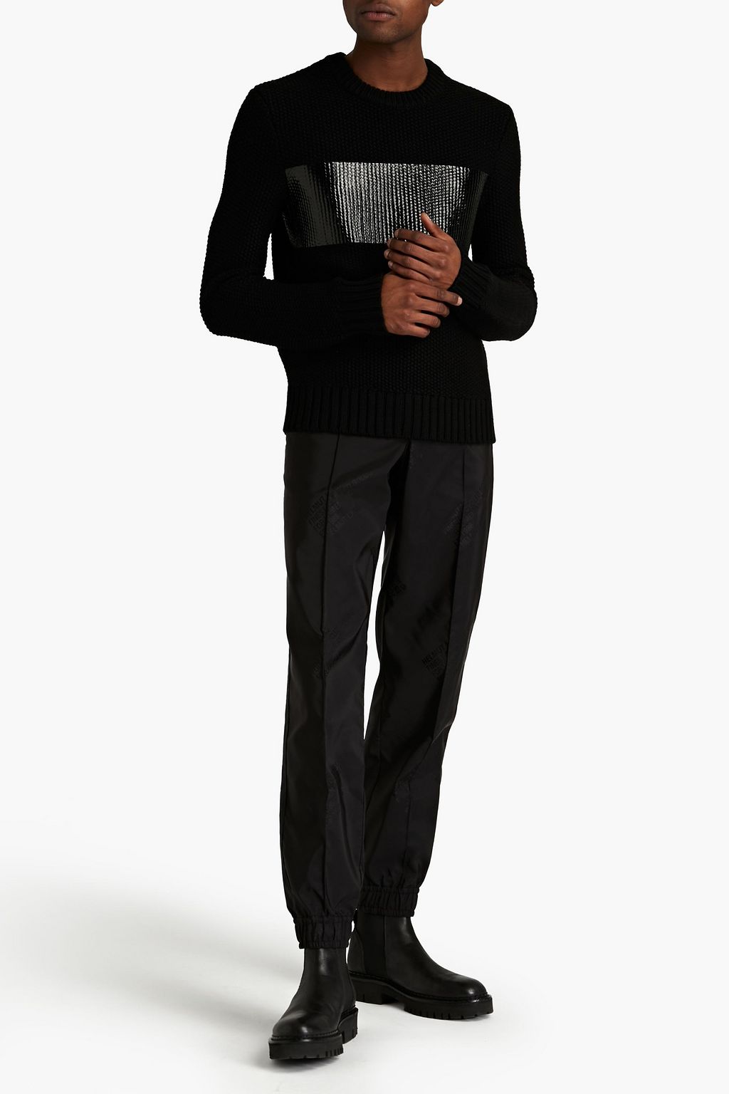 HELMUT LANG Coated wool sweater