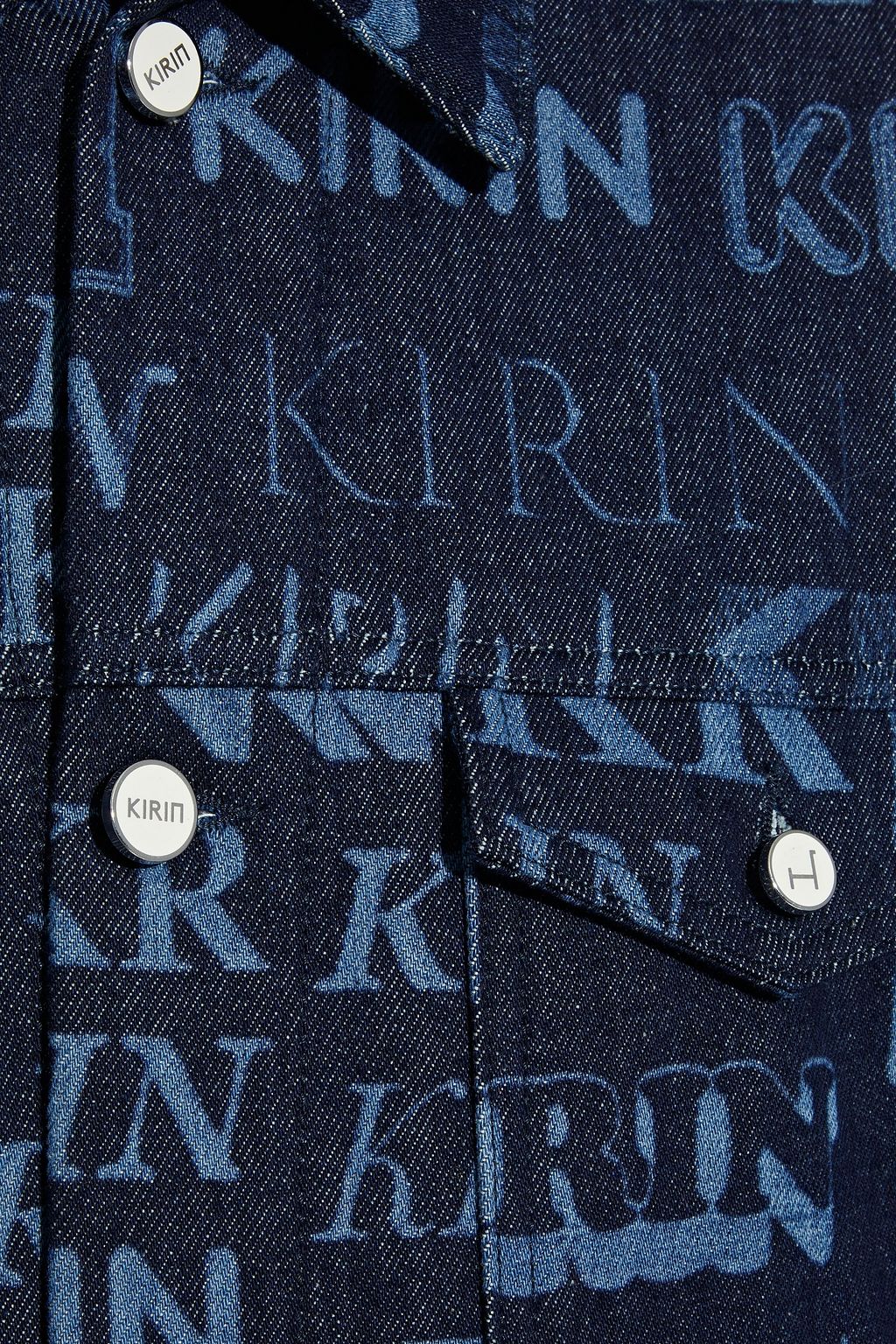 KIRIN PEGGY GOU Typo Laser printed denim jacket