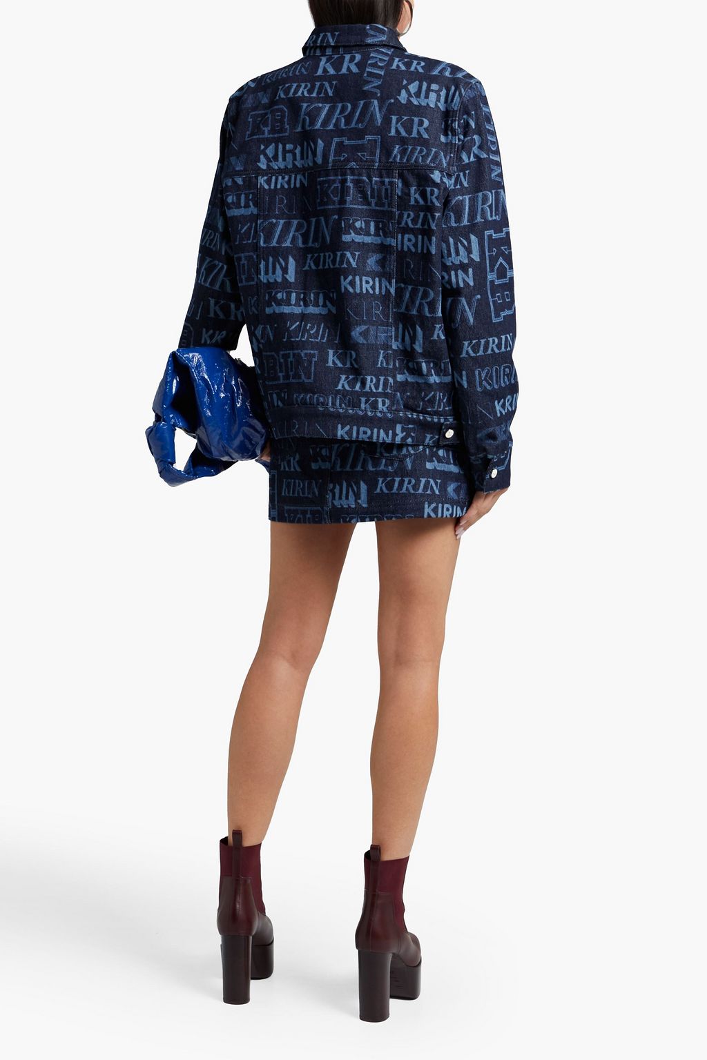 KIRIN PEGGY GOU Typo Laser printed denim jacket