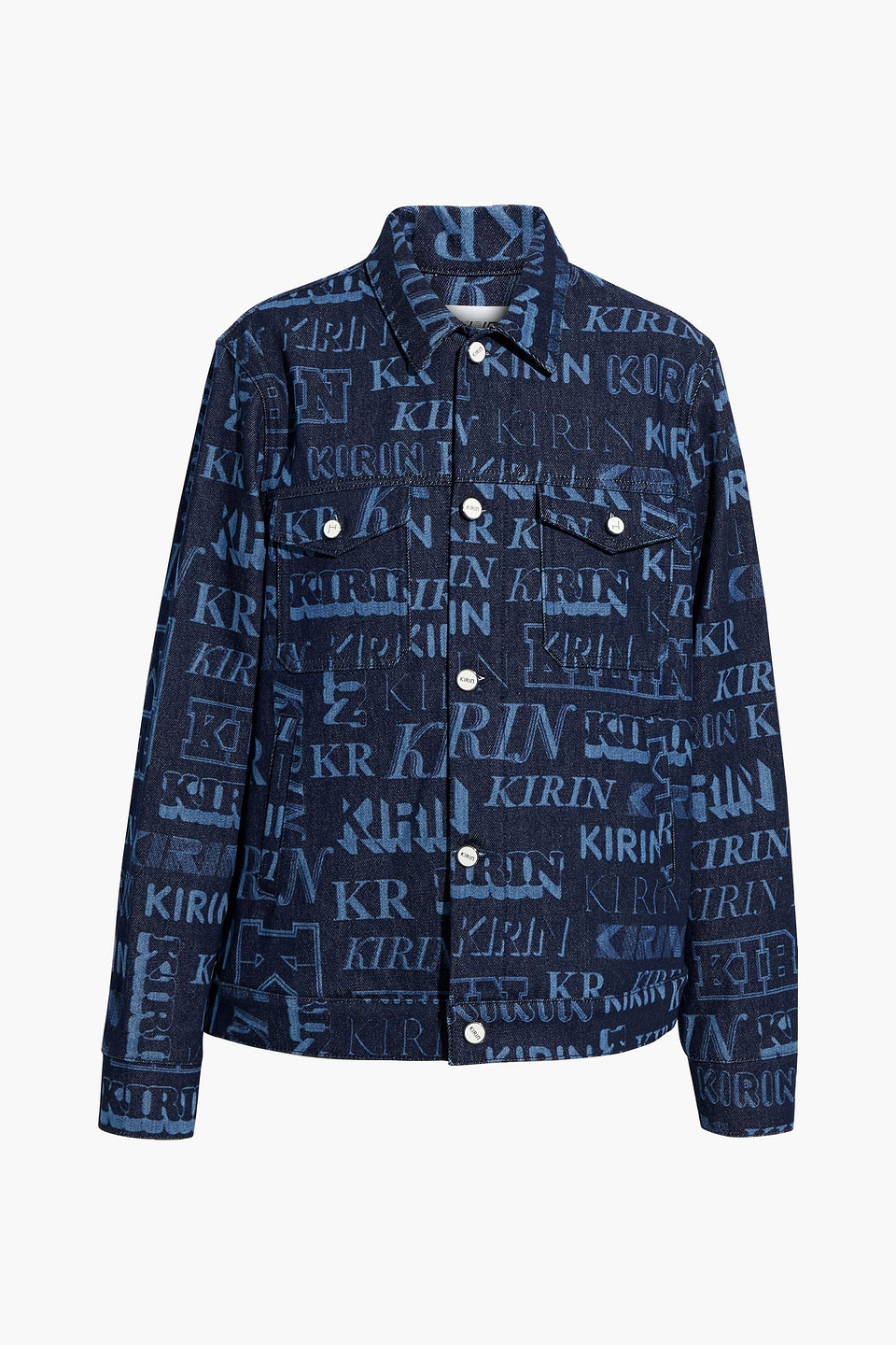 Typo Laser printed denim jacket