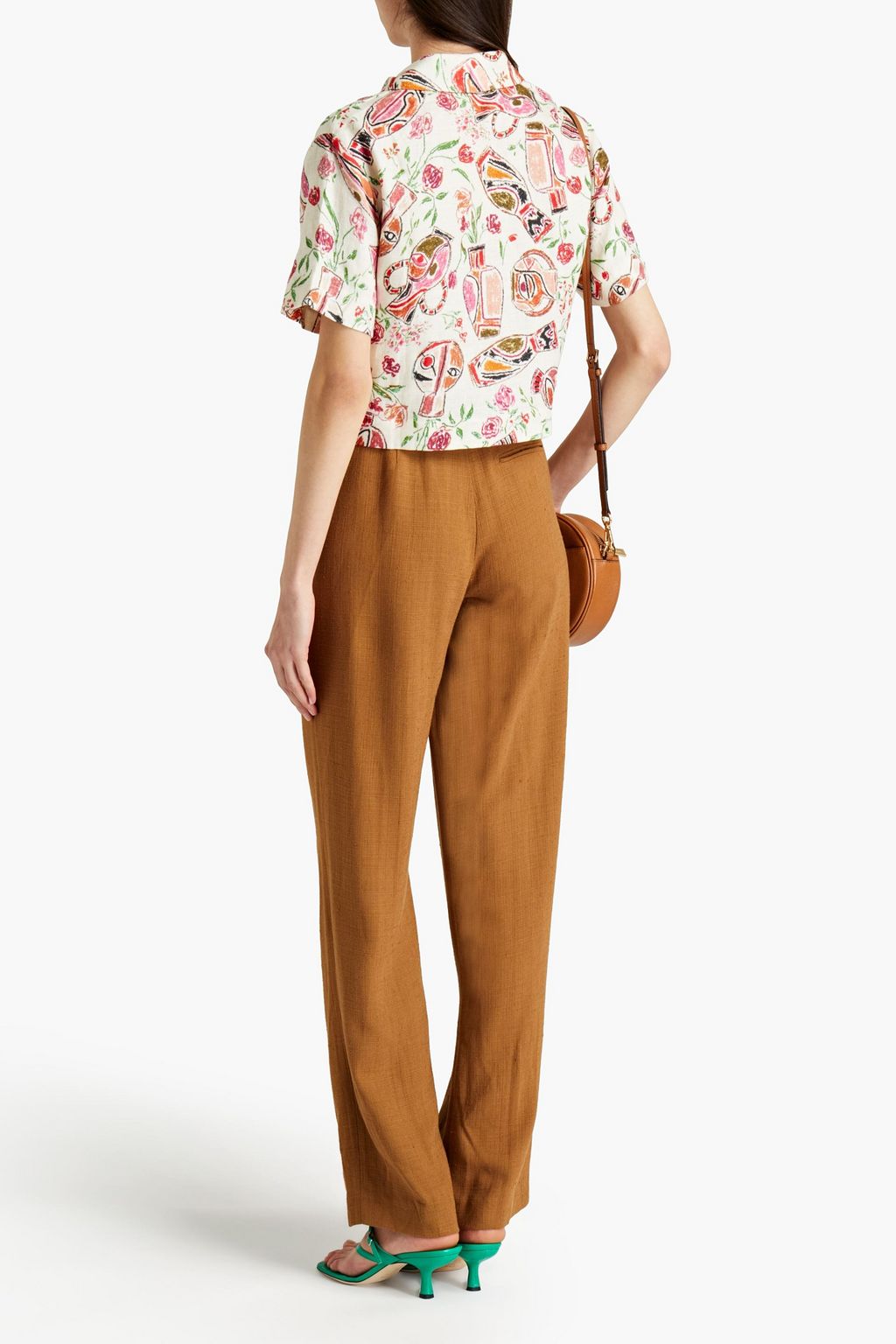 CLAUDIE PIERLOT Comedie printed linen shirt