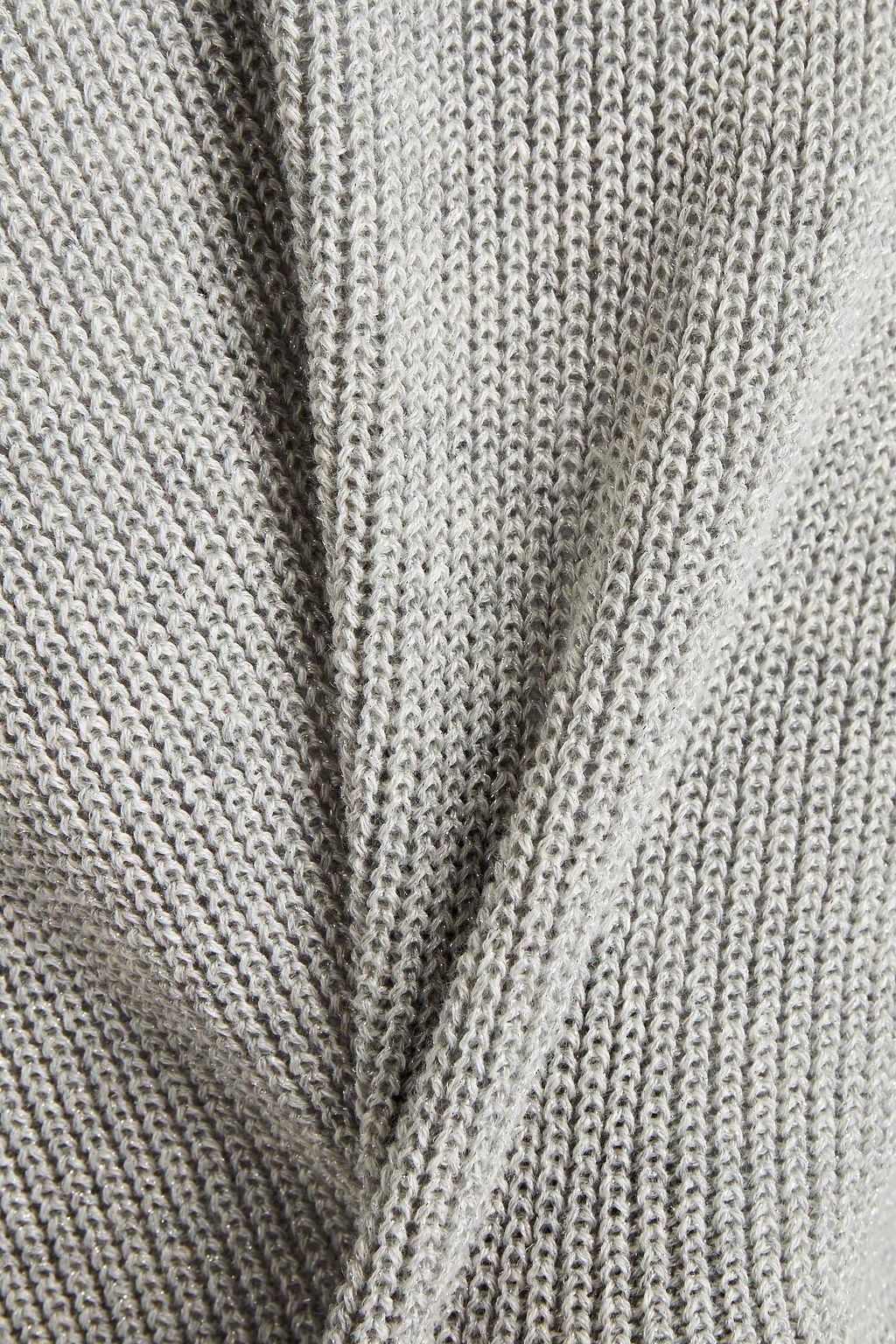 GENTRYPORTOFINO Ribbed metallic mélange linen-blend sweater