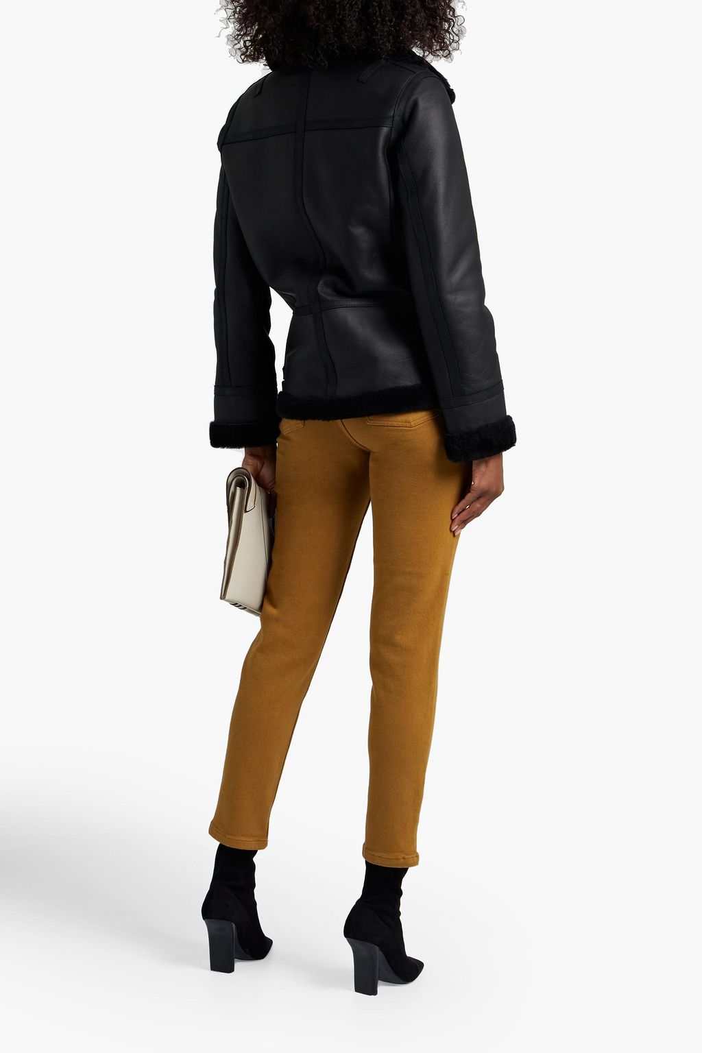 DOM GOOR Shearling biker jacket