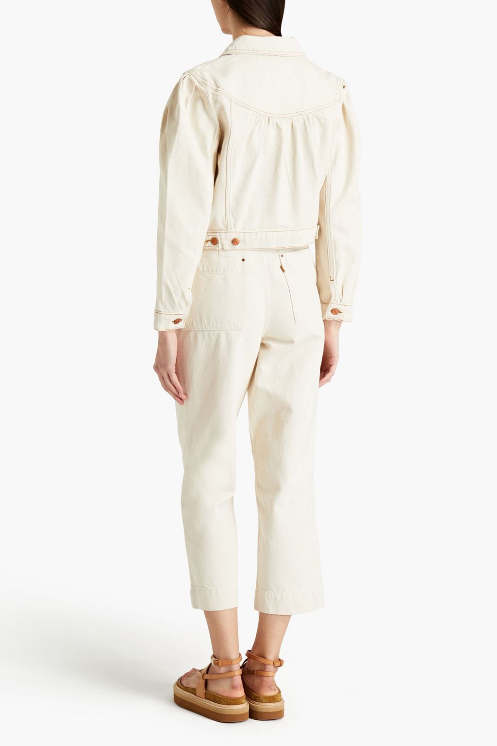 CLAUDIE PIERLOT Vanise cropped denim jacket