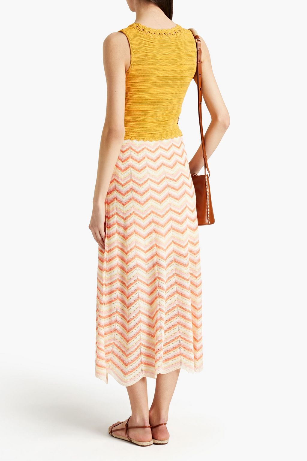 CLAUDIE PIERLOT Pointelle-knit midi skirt