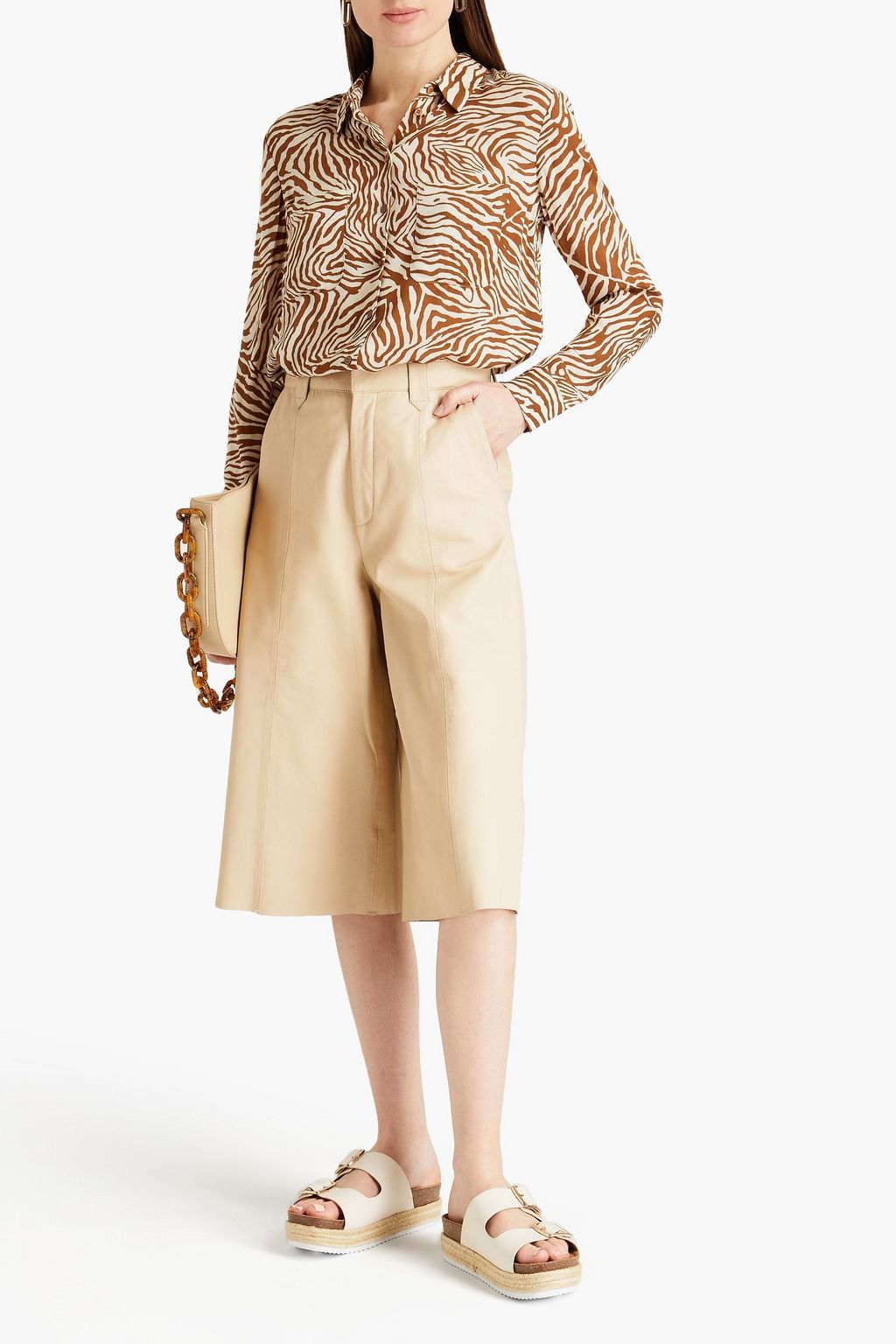SAMSØE Φ SAMSØE Milly zebra-print crepe shirt