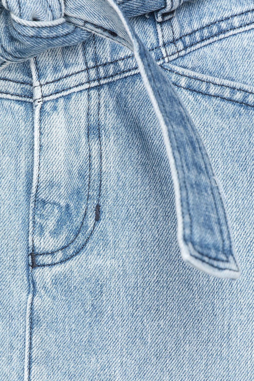 CLAUDIE PIERLOT Serana faded denim mini skirt