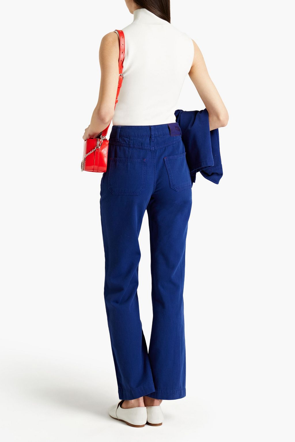 CLAUDIE PIERLOT Pipa cotton-gabardine bootcut pants