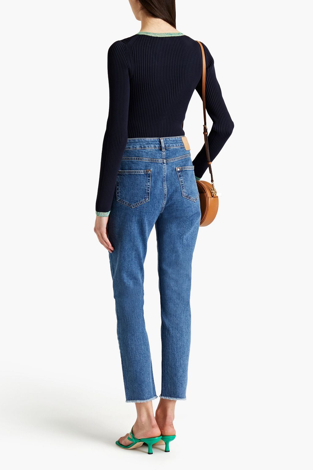 CLAUDIE PIERLOT Pita Bis high-rise slim-leg jeans