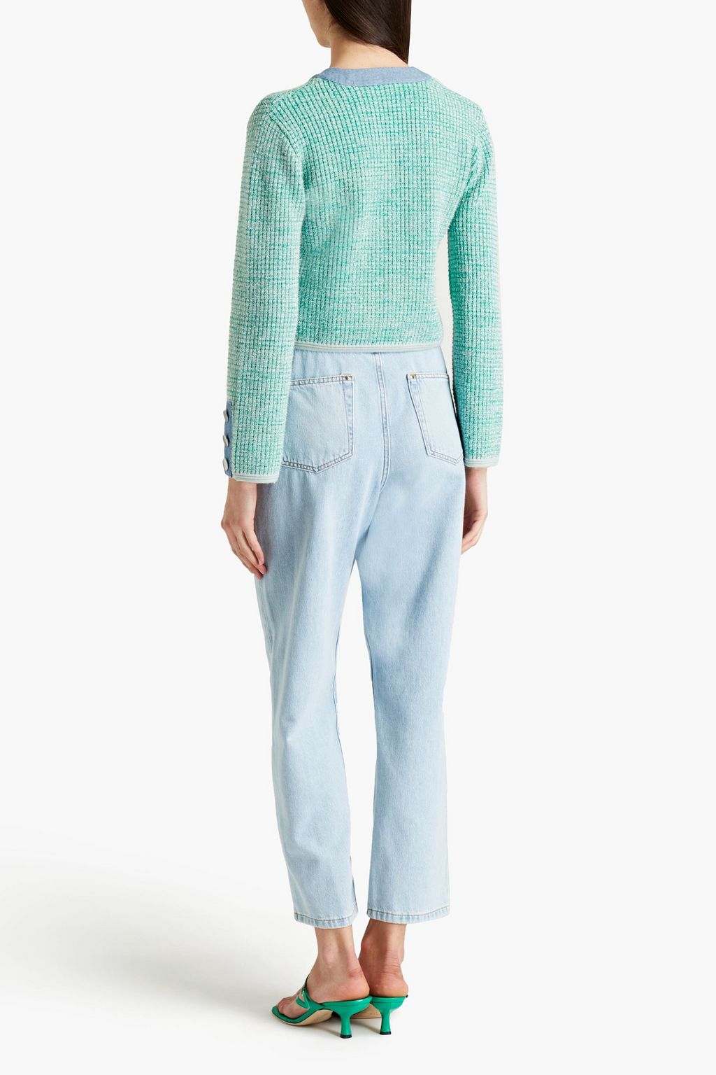 CLAUDIE PIERLOT Palmebis belted high-rise tapered jeans