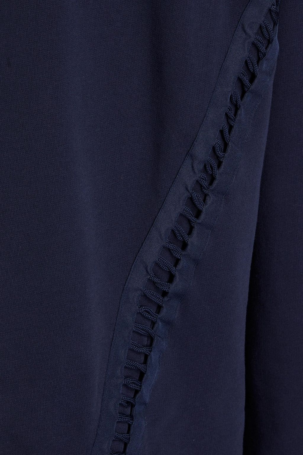 HELMUT LANG Lace-up French cotton-terry hoodie