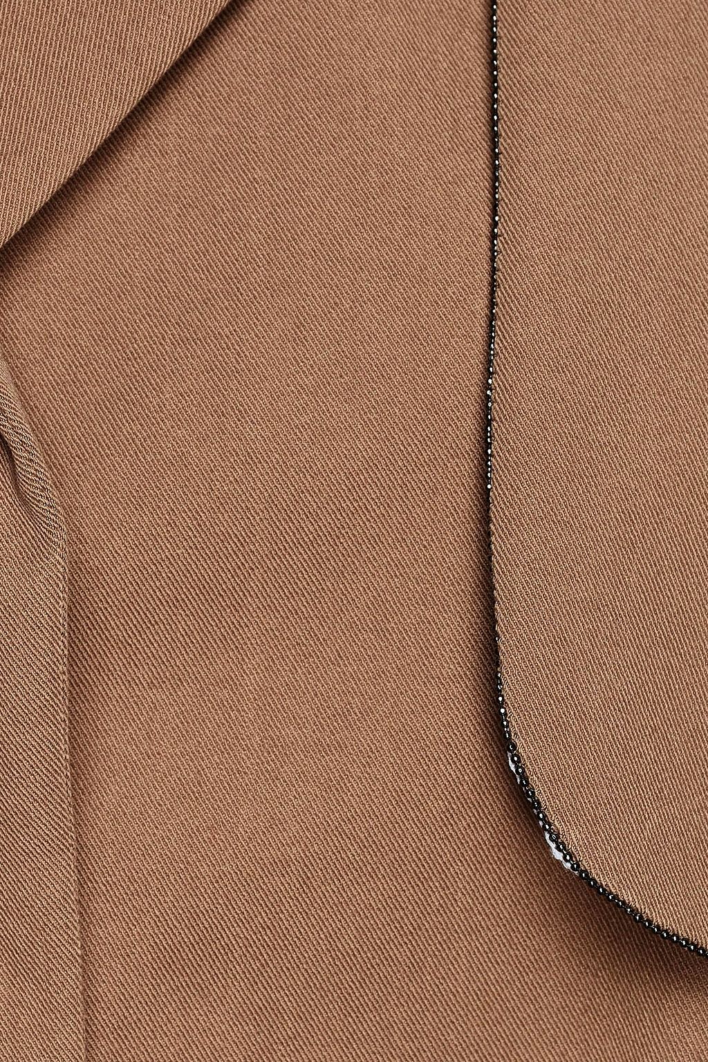 FABIANA FILIPPI Bead-embellished cotton-blend twill trench coat