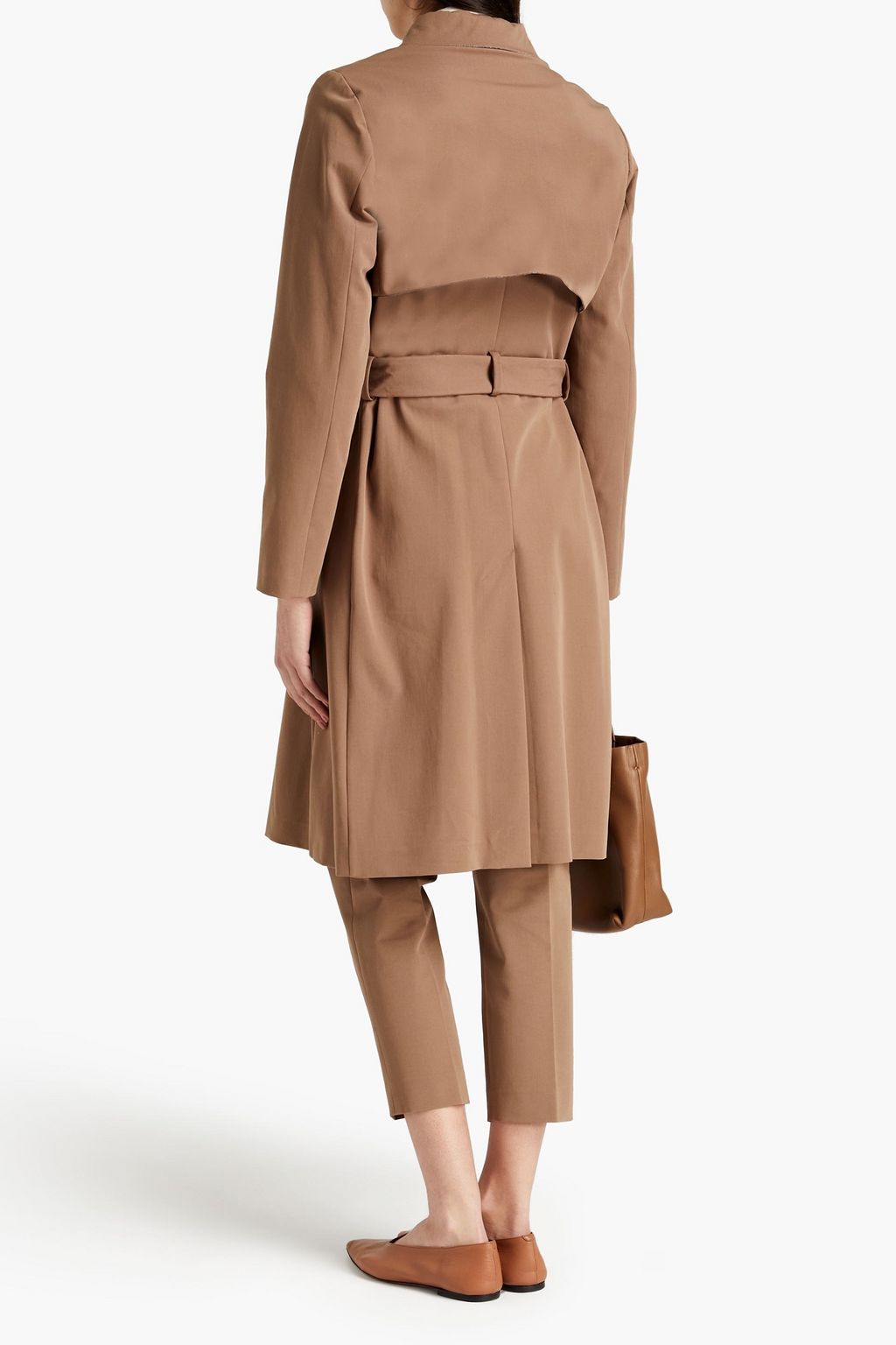 FABIANA FILIPPI Bead-embellished cotton-blend twill trench coat