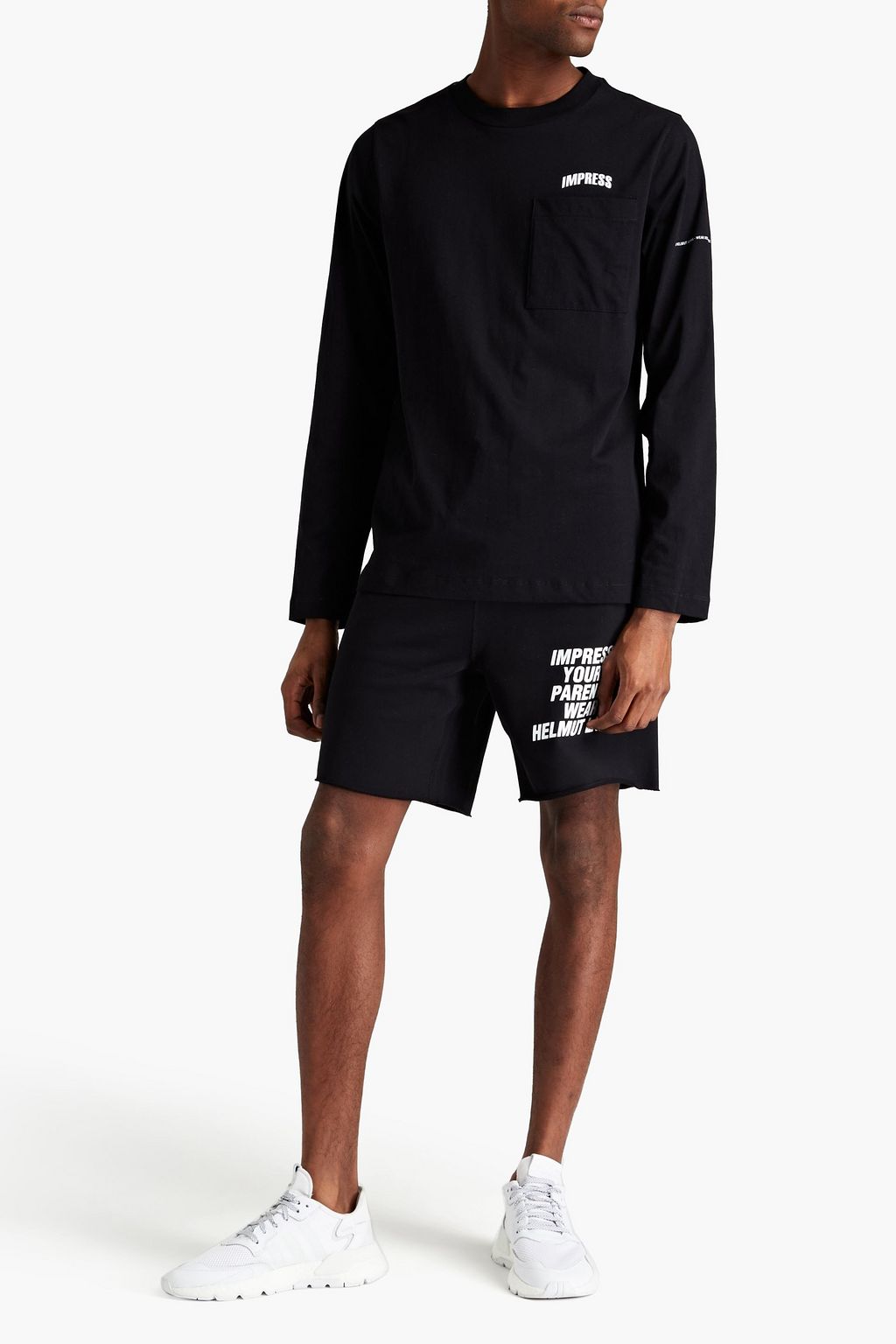 HELMUT LANG Printed cotton-jersey T-shirt