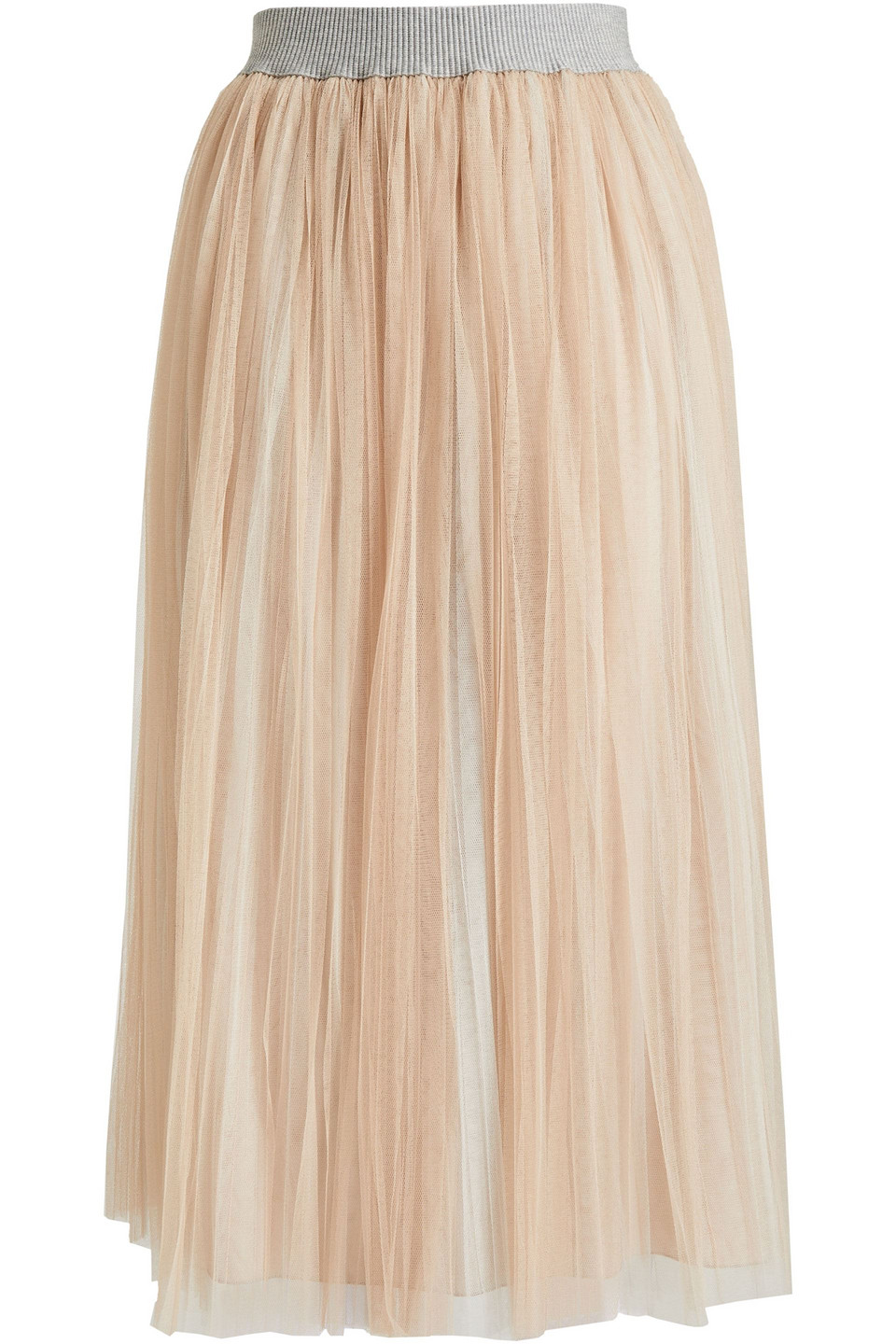 Fabiana Filippi Woman Gathered Tulle Midi Skirt Neutral Size 40