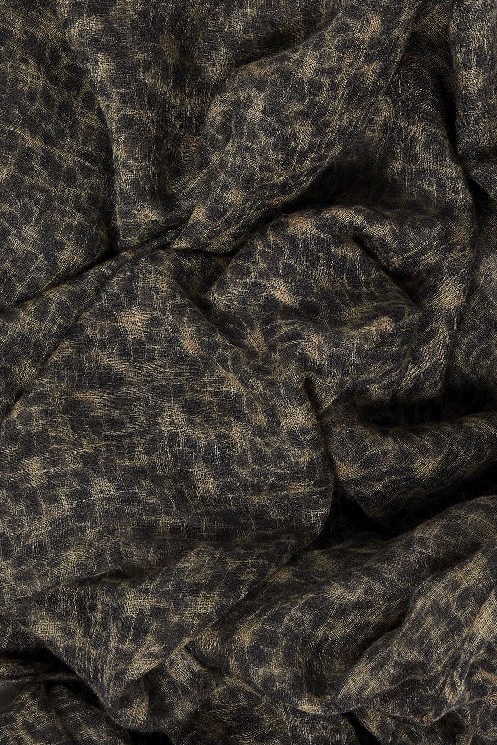 BRUNELLO CUCINELLI Frayed printed cashmere-gauze scarf
