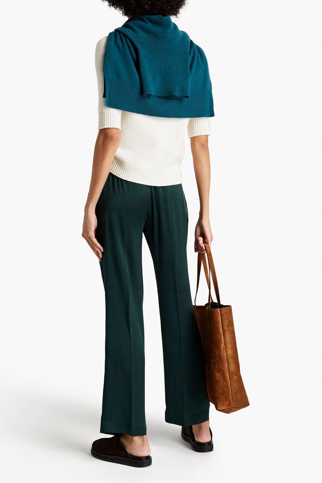 FABIANA FILIPPI Washed-silk straight-leg pants