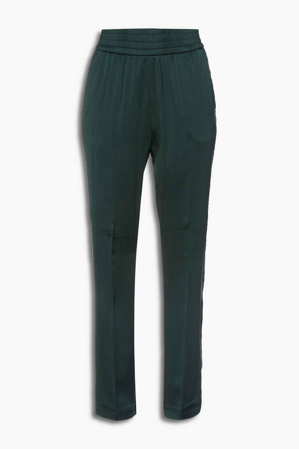Fabiana Filippi Woman Washed-silk Straight-leg Pants Forest Green Size 40