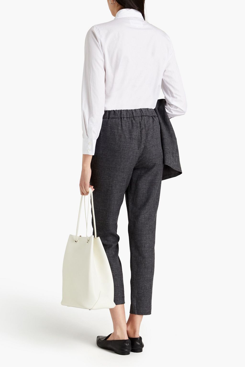 FABIANA FILIPPI Wool, linen and silk-blend tapered pants