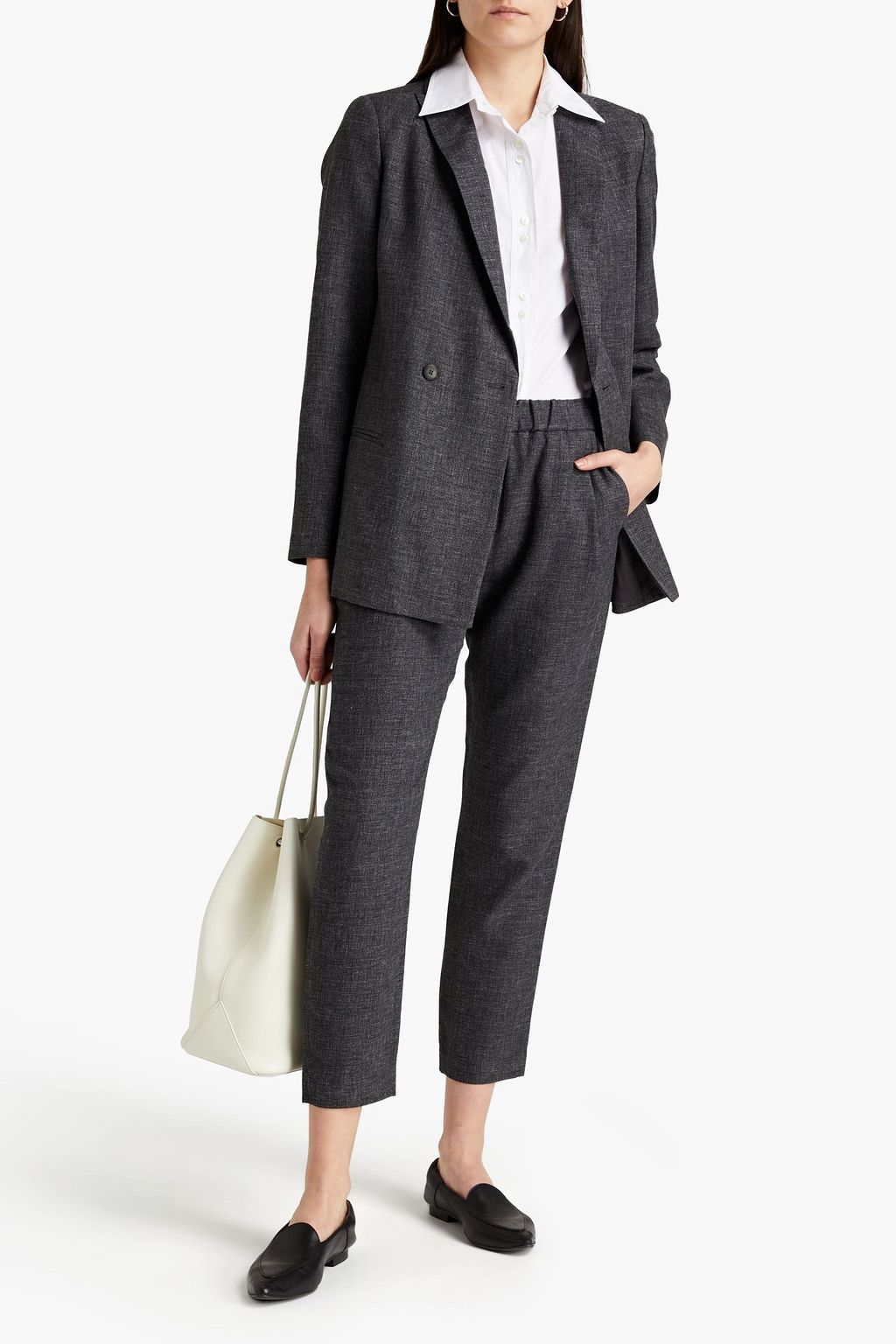 FABIANA FILIPPI Wool, linen and silk-blend tapered pants