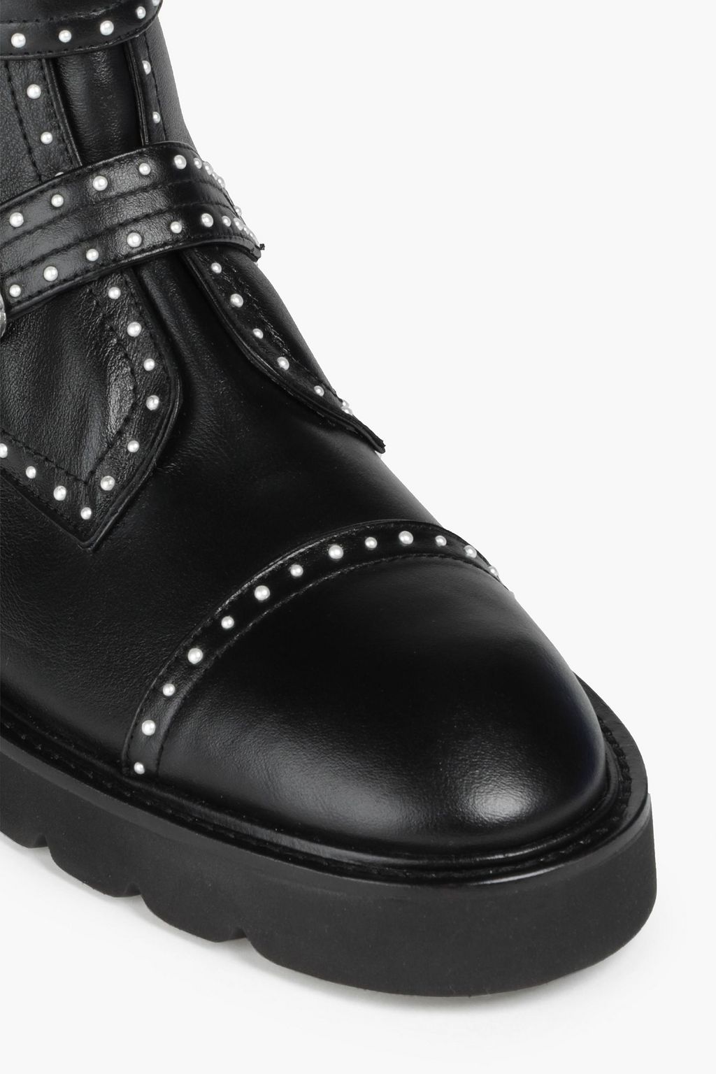 STUART WEITZMAN Jesse studded leather combat boots
