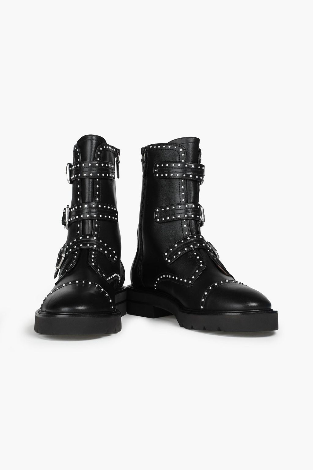 STUART WEITZMAN Jesse studded leather combat boots