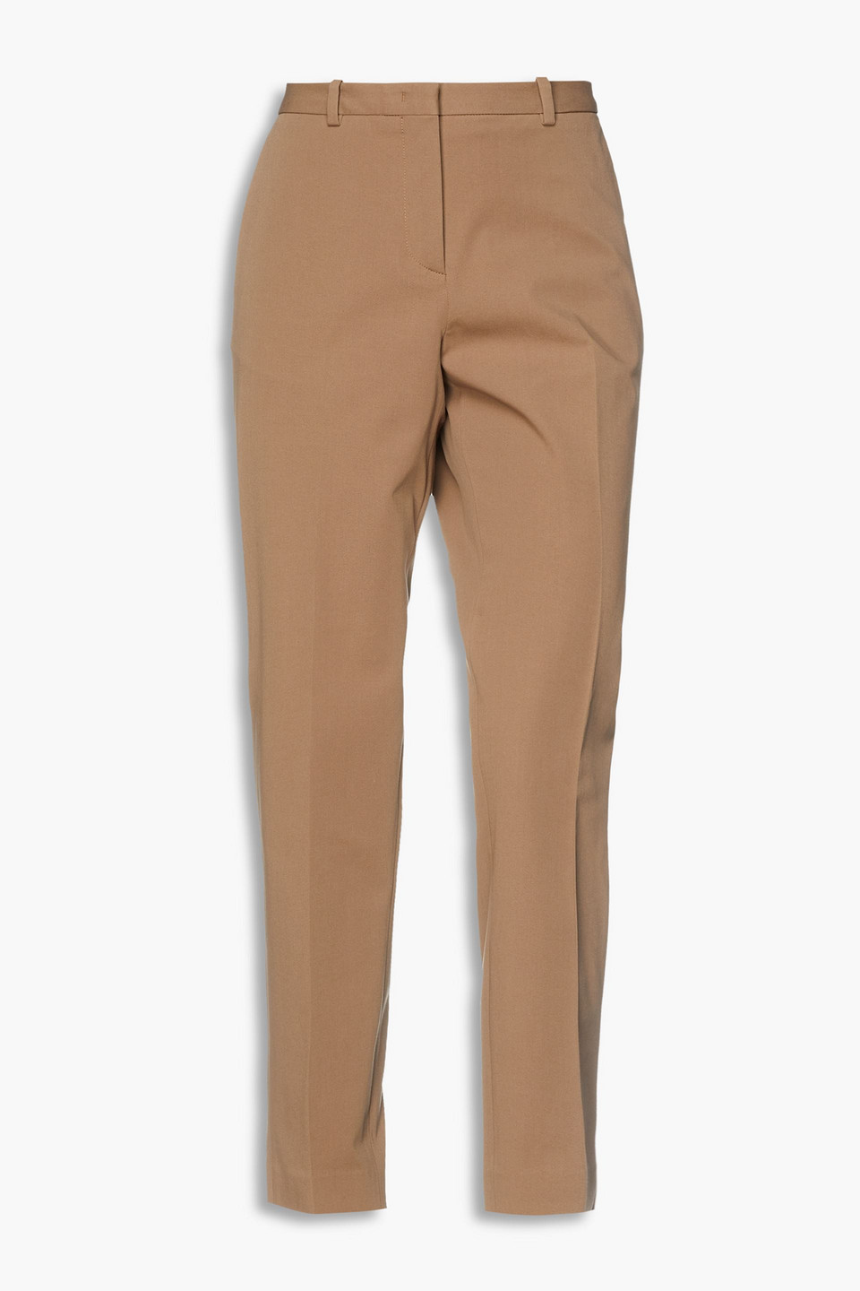 Fabiana Filippi Woman Cropped Stretch-cotton Twill Tapered Pants Light Brown Size 46