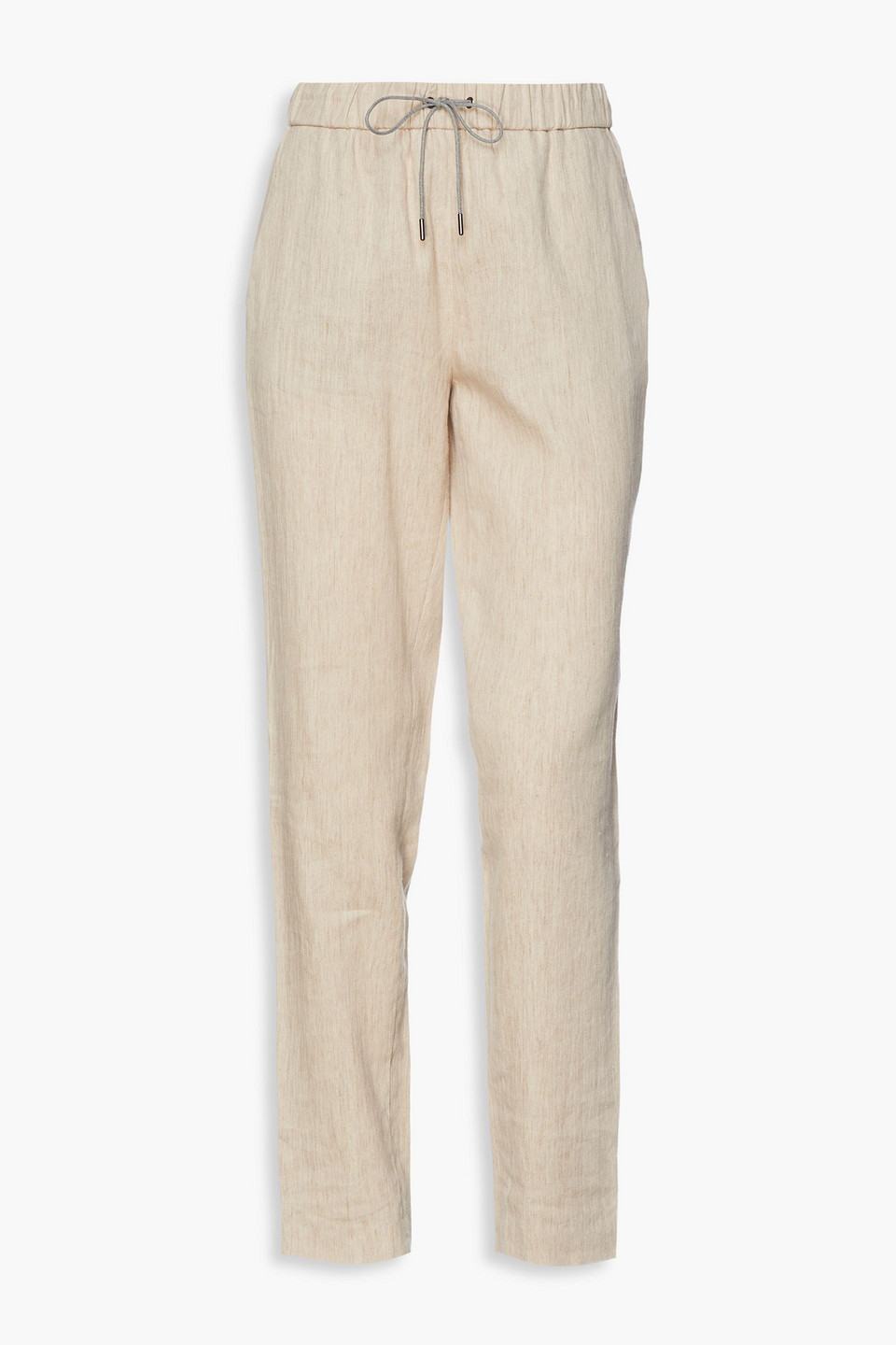 Fabiana Filippi Woman Slub Linen And Cotton-blend Tapered Pants Beige Size 42