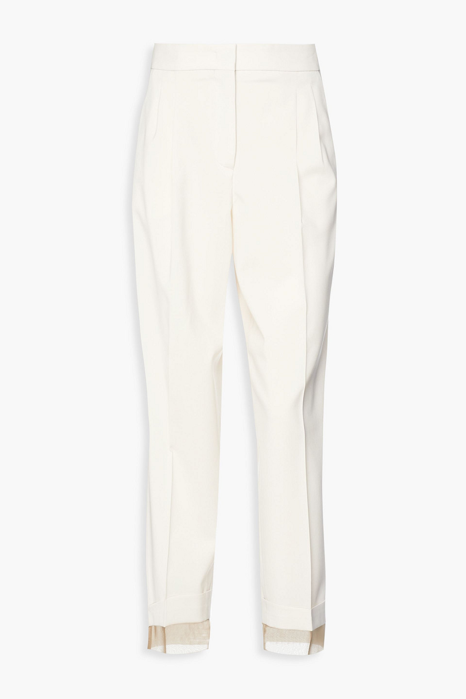 Fabiana Filippi Woman Cropped Wool Tapered Pants Ivory Size 36