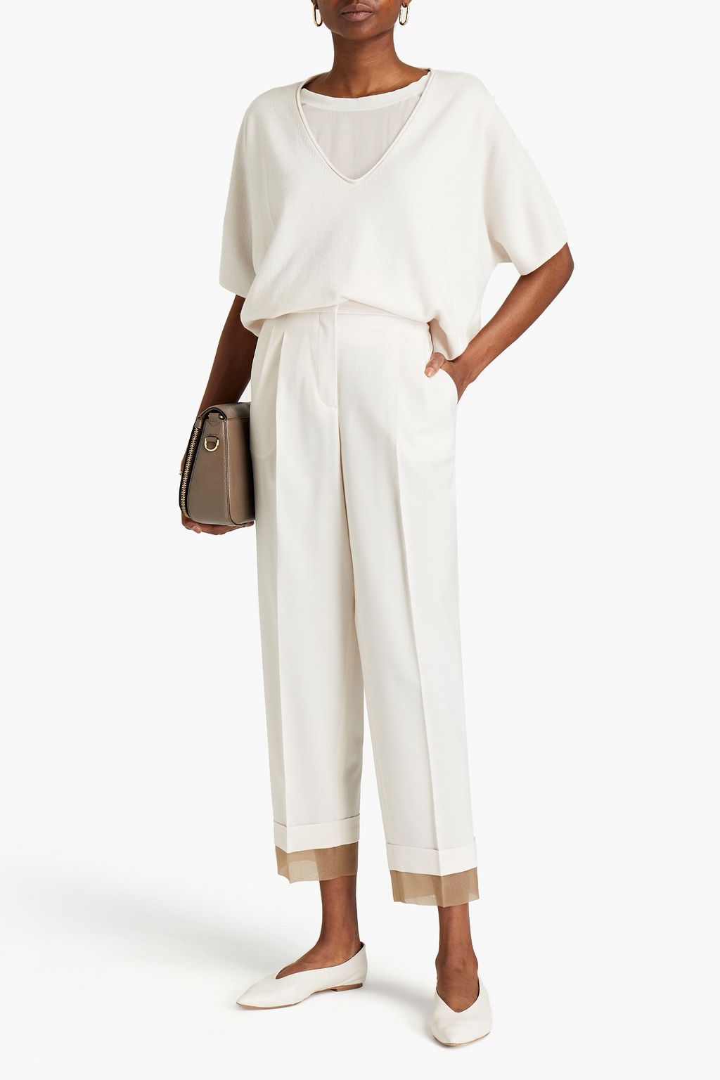 FABIANA FILIPPI Cropped wool tapered pants